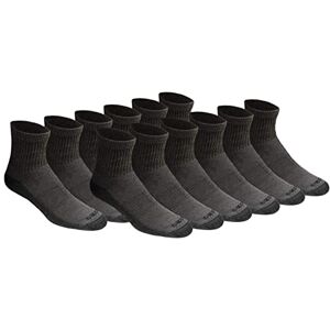 Dickies Men's Dri-Tech Moisture Control Quarter Socks Multi-Pack, Charcoal (12 Pairs) Dickies Men's Dri-Tech Moisture Control Quarter Socks Multi-Pack, Charcoal (12 Pairs)
