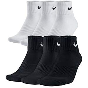 Nike Socks Short 5 Pairs White Black Women's Men's Ankle High Value Set Sports Socks Size 8 8 10 12 14 16 18 48 50 - White - 8/12 UK