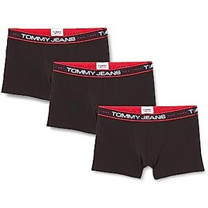 Tommy Hilfiger Tommy Jeans Men's Boxer Shorts Trunks Underwear Pack of 3, Black (Black/Black/Black), S Tommy Hilfiger Tommy Jeans Men's Boxer Shorts Trunks Underwear Pack of 3, Black (Black/Black/Black), S