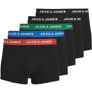JACK & JONES Men's Jachuey Trunks 5 Pack Noos Boxer, Electric Blue Lemonade (Black Detail: Black & Black), XX-Large (pack of 5) JACK & JONES Men's Jachuey Trunks 5 Pack Noos Boxer, Electric Blue Lemonade (Black Detail: Black & Black), XX-Large (pack of 5)