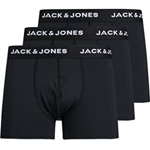 JACK & JONES Men's Jacbase Microfiber Trunks 3-Pack Noos Boxer Shorts, Black, M JACK & JONES Men's Jacbase Microfiber Trunks 3-Pack Noos Boxer Shorts, Black, M