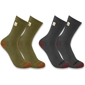 Carhartt Men's Midweight Logo Crew Sock 2 Pack, Assorted 3, Large Carhartt Men's Midweight Logo Crew Sock 2 Pack, Assorted 3, Large
