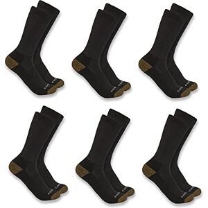 Carhartt Men's Midweight Synthetic Blend Crew Sock 6 Pack Pair, Black, Large (Pack of 6) Carhartt Men's Midweight Synthetic Blend Crew Sock 6 Pack Pair, Black, Large (Pack of 6)
