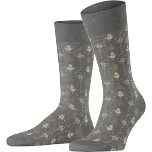 FALKE Men's Merry Party M So Cotton Patterned 1 Pair Socks, Grey Light Melange 3390, 8.5-11 FALKE Men's Merry Party M So Cotton Patterned 1 Pair Socks, Grey Light Melange 3390, 8.5-11