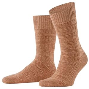 FALKE Men's Link Attire M So Wool Lyocell Linen Plain Socks, Brown Cognac 5404, 8.5-11 FALKE Men's Link Attire M So Wool Lyocell Linen Plain Socks, Brown Cognac 5404, 8.5-11