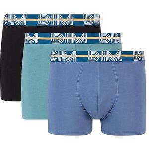 DIM Men's Powerful Cotton Stretch Style Boxers x3 Coloured Graphic Belt Optimal Comfort Soft Stretch Cotton Hyacinth Blue/Virid Green/Black M DIM Men's Powerful Cotton Stretch Style Boxers x3 Coloured Graphic Belt Optimal Comfort Soft Stretch Cotton Hyacinth Blue/Virid Green/Black M