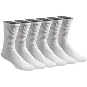 Dickies Men's All Purpose Cushion Crew Socks, Available in M-XL (6, 12 Casual, White (6 Pairs), Medium (Pack of 6) Dickies Men's All Purpose Cushion Crew Socks, Available in M-XL (6, 12 Casual, White (6 Pairs), Medium (Pack of 6)