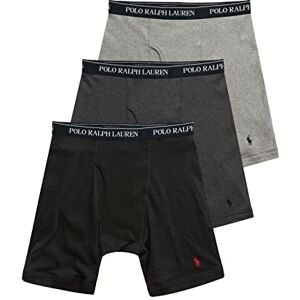 Ralph Lauren Polo Men's Classic Fit Cotton Trunks 3-Pack, Andover Heather/Polo Black, Madison Heather/Polo Black, Polo Black/Red, Medium Ralph Lauren Polo Men's Classic Fit Cotton Trunks 3-Pack, Andover Heather/Polo Black, Madison Heather/Polo Black, Polo Black/Red, Medium