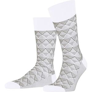 FALKE Men's Colonial Style M So Cotton Patterned 1 Pair Socks, White 2000, 10-11 FALKE Men's Colonial Style M So Cotton Patterned 1 Pair Socks, White 2000, 10-11