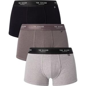 Ted Baker Mens Trunks, Cotton, 3-Pack, (TBB02), Grey/Heather Grey/Black, L Ted Baker Mens Trunks, Cotton, 3-Pack, (TBB02), Grey/Heather Grey/Black, L