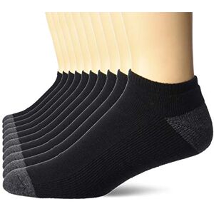 Amazon Essentials Men's Performance Cotton Cushioned Breathable Athletic No-Show Sports Socks, 10 Pairs, Black, 12-14 Amazon Essentials Men's Performance Cotton Cushioned Breathable Athletic No-Show Sports Socks, 10 Pairs, Black, 12-14