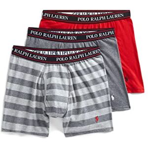 Ralph Lauren POLO Men's Stretch Classic Fit Boxer Briefs, Trunks & Long Leg Available, 3-Pack, Rl2000 Red/Charcoal Heather & Andover Heather Stripe/Charcoal Heather, XL Ralph Lauren POLO Men's Stretch Classic Fit Boxer Briefs, Trunks & Long Leg Available, 3-Pack, Rl2000 Red/Charcoal Heather & Andover Heather Stripe/Charcoal Heather, XL
