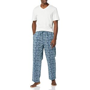 Amazon Essentials Men's AEM20150SS22 Pyjama Sets, White, Palm Leaf, XL (Manufacturer Size:XL) Amazon Essentials Men's AEM20150SS22 Pyjama Sets, White, Palm Leaf, XL (Manufacturer Size:XL)