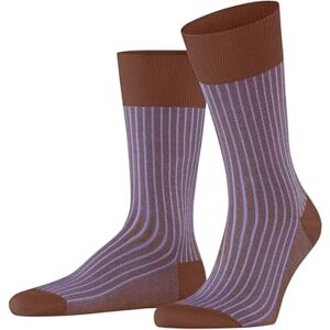 FALKE Men's Oxford Stripe M So Cotton Patterned 1 Pair Socks, Brown Cork 5034, 8.5-9.5 FALKE Men's Oxford Stripe M So Cotton Patterned 1 Pair Socks, Brown Cork 5034, 8.5-9.5