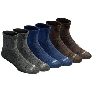 Dickies Men's Dri-tech Moisture Control Quarter Socks, Available in M-XXL (6, 12, 18, Grey/Blue/Brown (6 Pairs), (Pack of 12) Dickies Men's Dri-tech Moisture Control Quarter Socks, Available in M-XXL (6, 12, 18, Grey/Blue/Brown (6 Pairs), (Pack of 12)