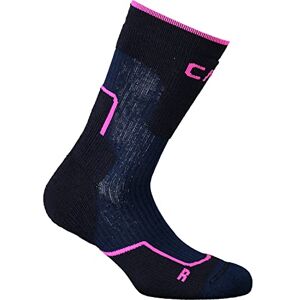 CMP Kids Trekking Sock Wool Mid, Blue Ink-Purple Fluo, 31/33 CMP Kids Trekking Sock Wool Mid, Blue Ink-Purple Fluo, 31/33