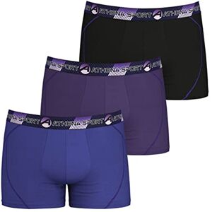 Athena Men's Endurance 24h Ln39 Boxer Shorts, Indigo/Purple/Black, XL (Pack of 3) Athena Men's Endurance 24h Ln39 Boxer Shorts, Indigo/Purple/Black, XL (Pack of 3)