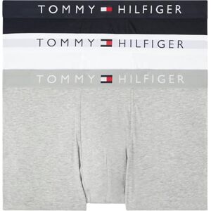 Tommy Hilfiger Men’s 3 Pack Trunks Underwear, Multicolor (Grey Htr/White/Desert Sky), XL Tommy Hilfiger Men’s 3 Pack Trunks Underwear, Multicolor (Grey Htr/White/Desert Sky), XL