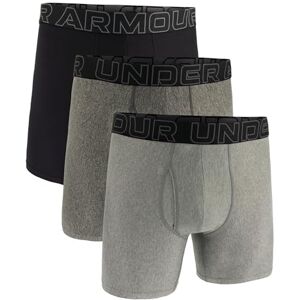 Under Armour Men's 3-Pack Performance Tech Boxer Brief, 6" Inseam – Breathable, Moisture Wicking, Soft Touch, All-Day Comfort, Black/Dark Grey/Grey, S Under Armour Men's 3-Pack Performance Tech Boxer Brief, 6" Inseam – Breathable, Moisture Wicking, Soft Touch, All-Day Comfort, Black/Dark Grey/Grey, S