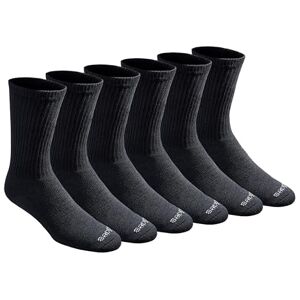 Dickies Men's Big & Tall Dri-tech Moisture Control Crew Socks Multipack, Solid Black (6 Pairs), Shoe Size: 15-17 Dickies Men's Big & Tall Dri-tech Moisture Control Crew Socks Multipack, Solid Black (6 Pairs), Shoe Size: 15-17