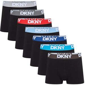 DKNY Seattle Mens Boxers Shorts Multipack Pack Of 7 Cotton Boxers For Men Soft Breathable Trunks, Premium Cotton Fabric Mens Underwear Trunks Ideal Gifts For Him, Black/Blue/Red/Grey DKNY Seattle Mens Boxers Shorts Multipack Pack Of 7 Cotton Boxers For Men Soft Breathable Trunks, Premium Cotton Fabric Mens Underwear Trunks Ideal Gifts For Him, Black/Blue/Red/Grey