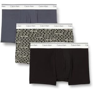 Calvin Klein TRUNK 3 PK Trunk Men's, BLUE (TURBULENCE/CK CK LOGO_BLACK/ BLACK), XL Calvin Klein TRUNK 3 PK Trunk Men's, BLUE (TURBULENCE/CK CK LOGO_BLACK/ BLACK), XL