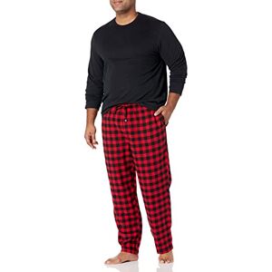 Amazon Essentials Men's Soft Flannel Pajama Sleepwear Set (Available in Big & Tall), Black Red Buffalo Plaid, Small Amazon Essentials Men's Soft Flannel Pajama Sleepwear Set (Available in Big & Tall), Black Red Buffalo Plaid, Small