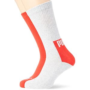 Puma Men's MEN LOGO BLOCK CREW SOCK 4P, grey red combo, 44 UK Puma Men's MEN LOGO BLOCK CREW SOCK 4P, grey red combo, 44 UK