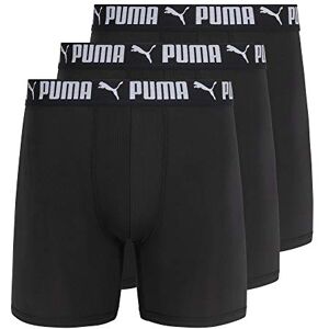 Puma Men's 3 Pack Athletic Fit Boxer Briefs, Black, L Puma Men's 3 Pack Athletic Fit Boxer Briefs, Black, L