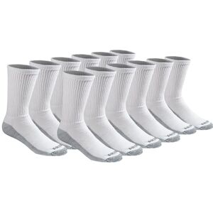 Dickies Men's Dri-tech Moisture Control Crew Socks, Available in M-XXL (6, 18, White (12 Pair), X-Large (Pack of 12) Dickies Men's Dri-tech Moisture Control Crew Socks, Available in M-XXL (6, 18, White (12 Pair), X-Large (Pack of 12)