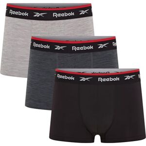 Reebok Redgrave Boxers for Men Pack of 3 Mens Sports Trunks, Breathable & Stretchable Underwear for Men Multipack Boxer Shorts, Black/Charcoal/Grey Marl, M Reebok Redgrave Boxers for Men Pack of 3 Mens Sports Trunks, Breathable & Stretchable Underwear for Men Multipack Boxer Shorts, Black/Charcoal/Grey Marl, M
