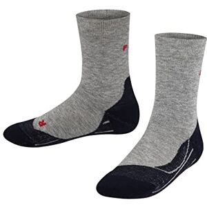 FALKE Unisex Kids RU4 K So Cotton Anti-Blister 1 Pair Running Socks, Grey Light 3406, 3-5 FALKE Unisex Kids RU4 K So Cotton Anti-Blister 1 Pair Running Socks, Grey Light 3406, 3-5
