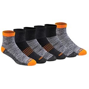 Dickies Men's Dri-tech Moisture Control Quarter Socks Multipack, Hi-Vis Orange Black (6 Pairs), Shoe Size: 6-12 Dickies Men's Dri-tech Moisture Control Quarter Socks Multipack, Hi-Vis Orange Black (6 Pairs), Shoe Size: 6-12
