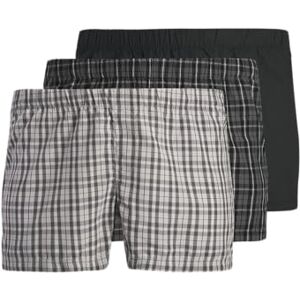 JACK & JONES Men's Jacmilano Woven Boxers 3 Pack Pls Sn, Black, 5XL JACK & JONES Men's Jacmilano Woven Boxers 3 Pack Pls Sn, Black, 5XL