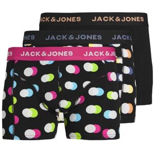 JACK & JONES Men's Jacreese Trunks 3 Pack Sn Boxer Shorts, Black/Pack: Black-Black, S JACK & JONES Men's Jacreese Trunks 3 Pack Sn Boxer Shorts, Black/Pack: Black-Black, S