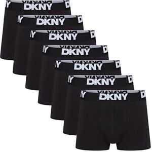 DKNY Seattle Mens Boxers Shorts Multipack Pack Of 7 Cotton Boxers For Men Soft Breathable Trunks, Premium Cotton Fabric Mens Underwear Trunks Ideal Gifts For Him, Black, S DKNY Seattle Mens Boxers Shorts Multipack Pack Of 7 Cotton Boxers For Men Soft Breathable Trunks, Premium Cotton Fabric Mens Underwear Trunks Ideal Gifts For Him, Black, S