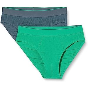 Sloggi Men's Ever Airy Brief C2P Midi, Green-Light Combination, S (Pack of 2) Sloggi Men's Ever Airy Brief C2P Midi, Green-Light Combination, S (Pack of 2)