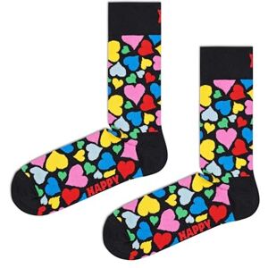 Happy Socks Unisex Heart Socks, Black, Pink, Red, Green, Yellow, Blue, 41-46 Happy Socks Unisex Heart Socks, Black, Pink, Red, Green, Yellow, Blue, 41-46