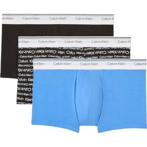 Calvin Klein Men’s 3 Pack Balance Low Rise Trunks, Multicolor (Black/Wrapped Logo_Black/Regatta), M Calvin Klein Men’s 3 Pack Balance Low Rise Trunks, Multicolor (Black/Wrapped Logo_Black/Regatta), M