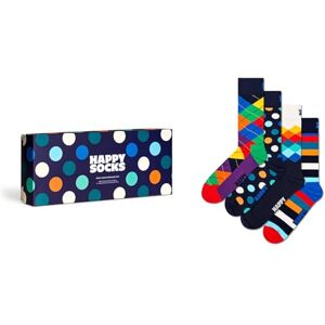 Happy Socks , 4-Pack Gift Box Crew Socks, Multi-Color Socks Gift Set for Men and Women, Size 36-40 Happy Socks , 4-Pack Gift Box Crew Socks, Multi-Color Socks Gift Set for Men and Women, Size 36-40