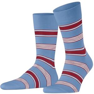 FALKE Men's Marina Stripe M So Cotton Patterned 1 Pair Socks, Blue Cornflower 6554, 10-11 FALKE Men's Marina Stripe M So Cotton Patterned 1 Pair Socks, Blue Cornflower 6554, 10-11