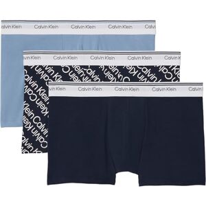 Calvin Klein Men’s 3 Pack Balance Trunks with Logo Waistband, Multicolor (Black/Wrapped Logo_Black/Regatta), M Calvin Klein Men’s 3 Pack Balance Trunks with Logo Waistband, Multicolor (Black/Wrapped Logo_Black/Regatta), M