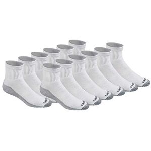 Dickies Men's Dri-tech Moisture Control Quarter Socks, Available in M-XXL (6, 18, White (12 Pairs), X-Large (Pack of 12) Dickies Men's Dri-tech Moisture Control Quarter Socks, Available in M-XXL (6, 18, White (12 Pairs), X-Large (Pack of 12)