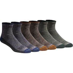 Dickies Men's Dri-tech Moisture Control Quarter Socks Multipack, Heathered Colors (6 Pairs), Shoe Size: 6-12 Dickies Men's Dri-tech Moisture Control Quarter Socks Multipack, Heathered Colors (6 Pairs), Shoe Size: 6-12