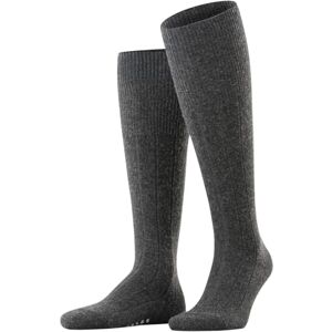 FALKE Men's Lhasa Rib M Kh Wool Cashmere Long Plain 1 Pair Knee-High Socks, Grey Anthracite Melange 3080, 5.5-8 FALKE Men's Lhasa Rib M Kh Wool Cashmere Long Plain 1 Pair Knee-High Socks, Grey Anthracite Melange 3080, 5.5-8