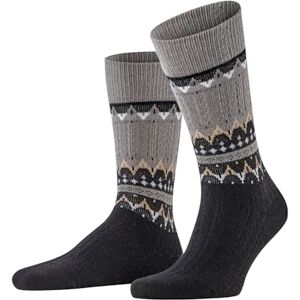FALKE Men's Norseman M So Wool Patterned 1 Pair Socks, Grey Flanell 3210, 5.5-8 FALKE Men's Norseman M So Wool Patterned 1 Pair Socks, Grey Flanell 3210, 5.5-8