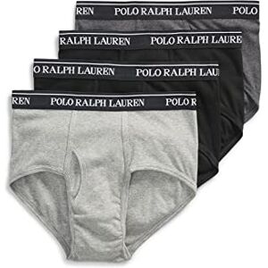 Ralph Lauren Men's Classic Fit Cotton Briefs, Multipacks, Andover Heather, Black, Madison Heather 4 Pack, S Ralph Lauren Men's Classic Fit Cotton Briefs, Multipacks, Andover Heather, Black, Madison Heather 4 Pack, S