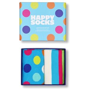 Happy Socks Fun Gift Wrapping Colourful Cotton Socks with Fun Patterns Classic Geometric Patterns, Dots, Stripes, 2-Pack Light Blue Mix Gift Set, 36-40 Happy Socks Fun Gift Wrapping Colourful Cotton Socks with Fun Patterns Classic Geometric Patterns, Dots, Stripes, 2-Pack Light Blue Mix Gift Set, 36-40