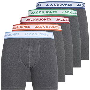 JACK & JONES Men's Jacmilo Boxer Briefs Pack of 5 Shorts, Dark Grey Melange/Pack: dgm-dgm-dgm-dgm, M JACK & JONES Men's Jacmilo Boxer Briefs Pack of 5 Shorts, Dark Grey Melange/Pack: dgm-dgm-dgm-dgm, M
