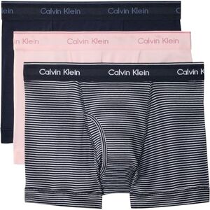 Calvin Klein Men’s 3 Pack Trunks with Logo Waistband, Multicolor (Horizon Pink/Hairline Stripe Shorel), S Calvin Klein Men’s 3 Pack Trunks with Logo Waistband, Multicolor (Horizon Pink/Hairline Stripe Shorel), S